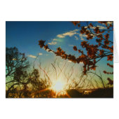 Spring Blossoms Sunset Sparkle Card (Front Horizontal)