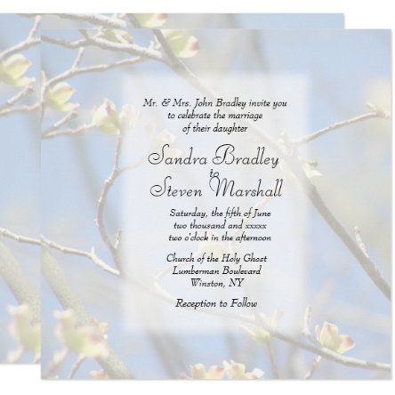 Spring Blossoms Wedding Invitation