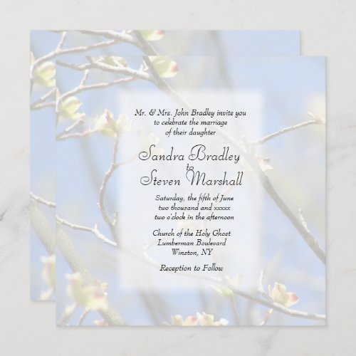 Spring Blossoms Wedding Invitation