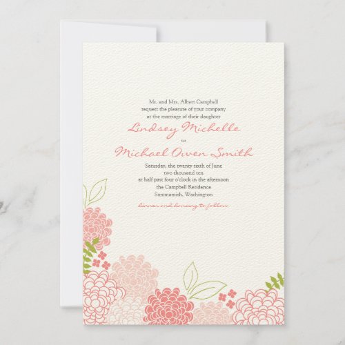 Spring Blossoms Wedding Invitation