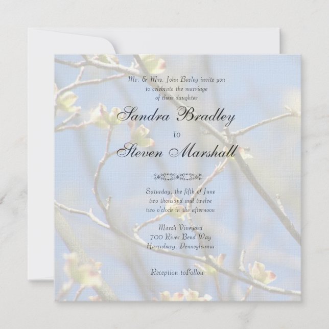 Spring Blossoms Wedding Invitations (Front)
