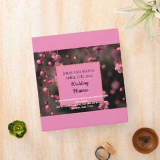Spring Blossoms Wedding Planner 3 Ring Binder
