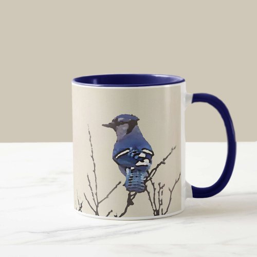 Spring Blue Jay Fine Art for Bird Lovers   Mug