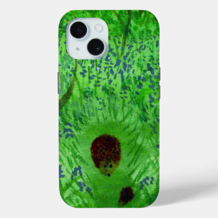 Spring Bluebell Wood Hedgehogs iPhone 15 Case