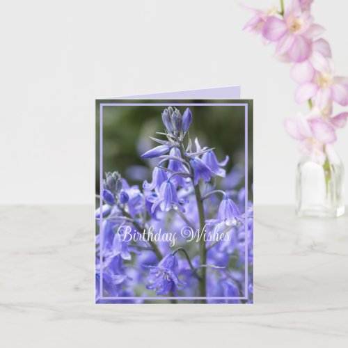 Spring Bluebells after the Rain Birthday Card