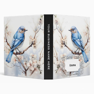 Spring Bluebird in the Blossoming Tree 3 Ring Binder