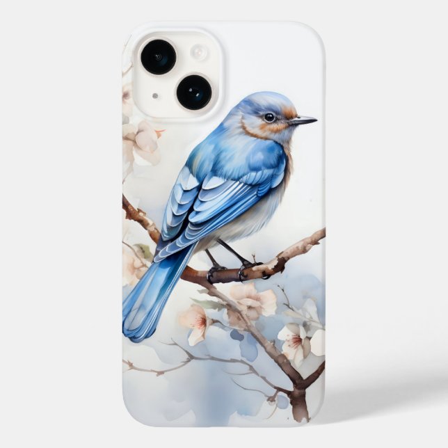 Spring Bluebird in the Blossoming Tree Case-Mate iPhone Case (Back)