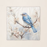 Spring Bluebird in the Blossoming Tree Scarf<br><div class="desc">Embrace the beauty of springtime with a vibrant colors,  delicate nature and a cheerful bluebird perched atop a vibrant blooming branch.</div>