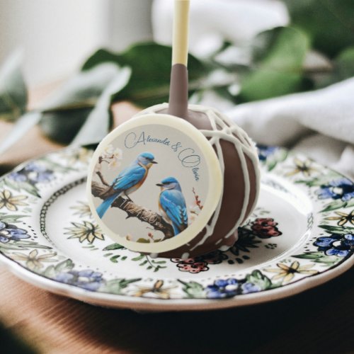 Spring Bluebirds Wedding Cake Pops