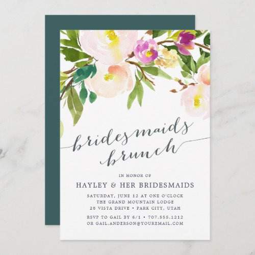 Spring Blush  Bridesmaids Brunch Invitation