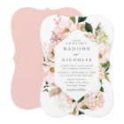 Spring Blush Floral Frame Wedding