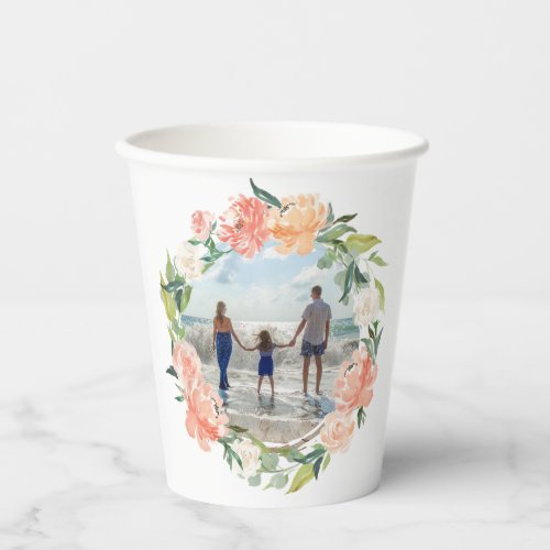 Spring Blush Floral Watercolor Paper Cups