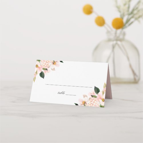 Spring Blush Floral Wedding Place Card