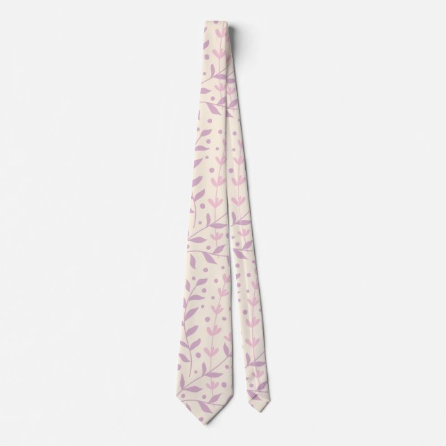 Spring Blush Meadow Branches Neck Tie (Front)