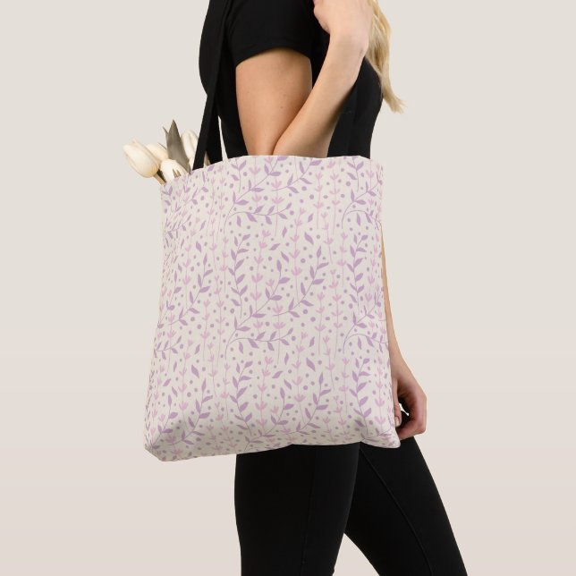 Spring Blush Meadow Branches Tote Bag (Close Up)