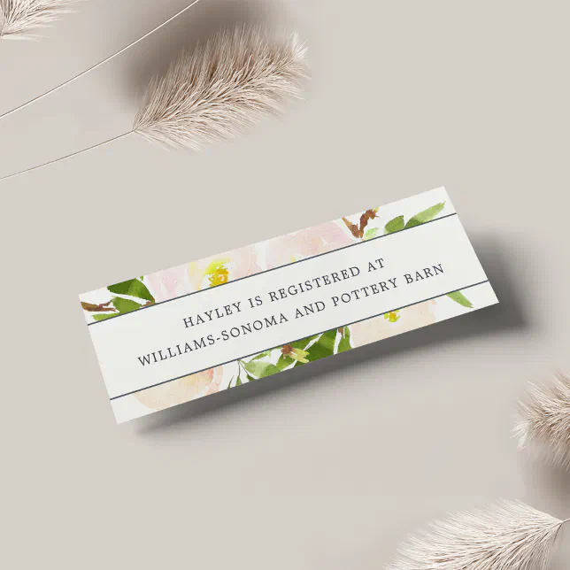 Spring Blush Registry Insert Cards Zazzle