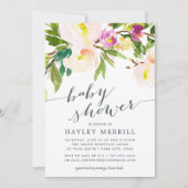 Spring Blush | Watercolor Baby Shower Invitation (Front)