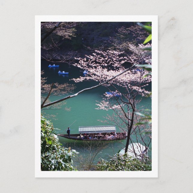 Spring Boating in Arashiyama Postcard (Front)