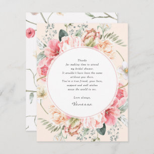 spring bohemian garden garden floral elegant thank you card