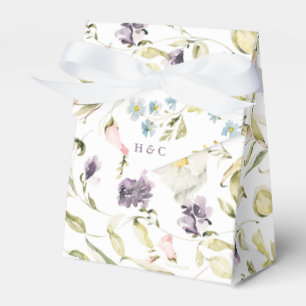 Spring Boho Wildflower Pampas Wedding Favor Boxes