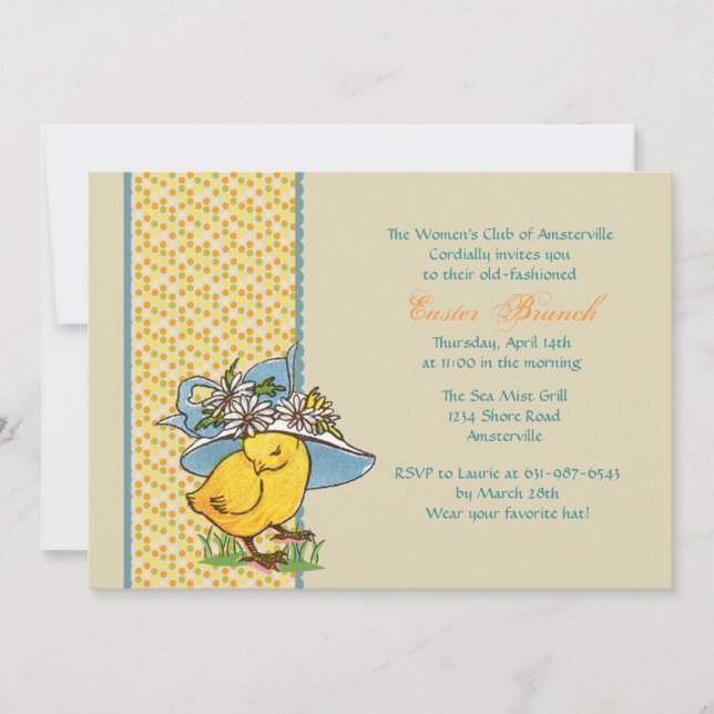 Spring Bonnet Invitation (Front)