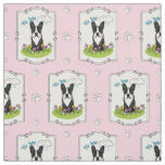 Spring Boston Terrier (black) Cute dog Fabric