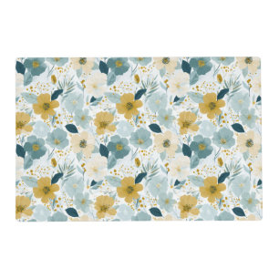 Spring Botanical Floral Laminated Placemat