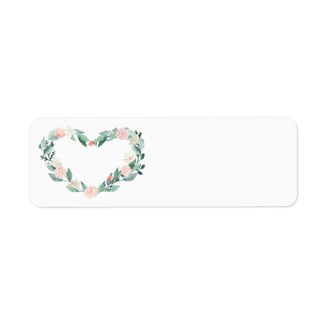Spring Botanical Floral Wedding Label (Front)