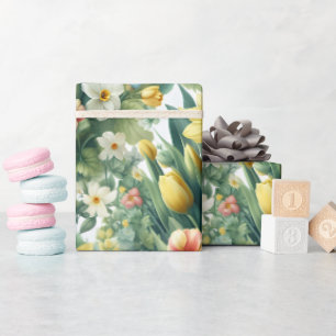 Spring Botanical Floral Wrapping Paper