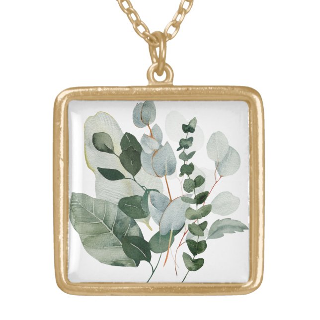 SPRING BOTANICAL INSPIRED 2 NECKLACE PENDANT  (Front)