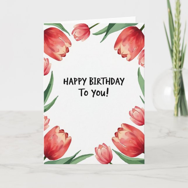 Spring Botanical Petal Card (Front)
