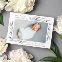 Spring Botanical | Photo Birth Announcement