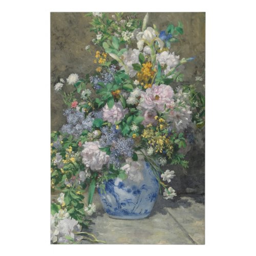 Spring Bouquet 1866 by Pierre_Auguste Renoir Faux Canvas Print