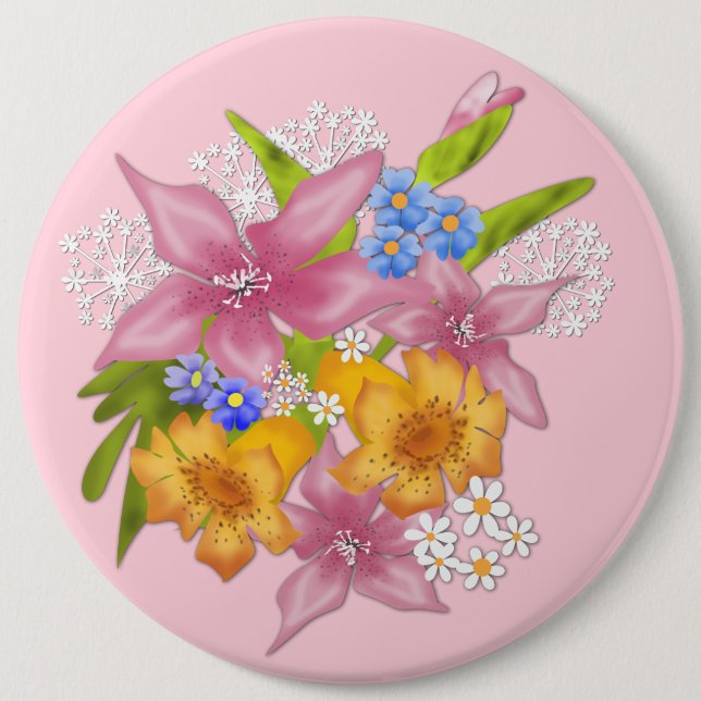 Spring bouquet button (Front)