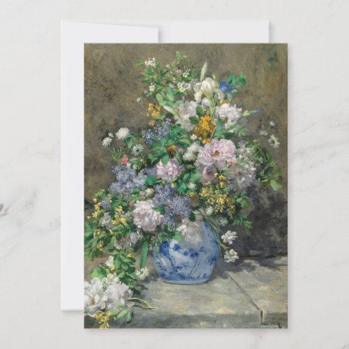 Spring Bouquet by Pierre_Auguste Renoir Thank You Card