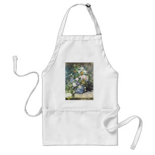 Spring Bouquet by Pierre Renoir, Vintage Flowers Adult Apron
