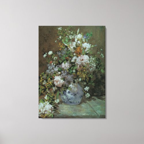 Spring Bouquet by Pierre Renoir Vintage Flowers Canvas Print