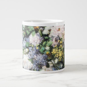 Spring Bouquet by Pierre Renoir, Vintage Flowers Giant Coffee Mug