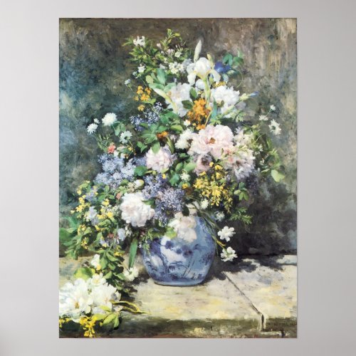 Spring Bouquet by Pierre Renoir Vintage Flowers Poster