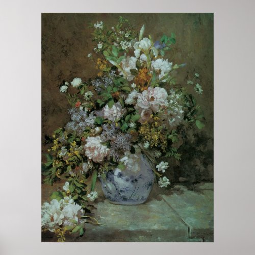 Spring Bouquet by Pierre Renoir Vintage Flowers Poster