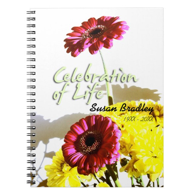 Spring Bouquet Celebration of Life Guest Book (Front)