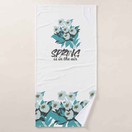Spring Bouquet Charm _ Spring is in the Air Floral Bath Towel
