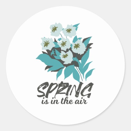 Spring Bouquet Charm _ Spring is in the Air Floral Classic Round Sticker