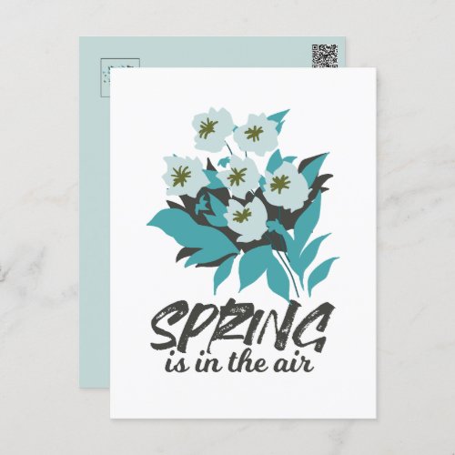 Spring Bouquet Charm _ Spring is in the Air Floral Postcard