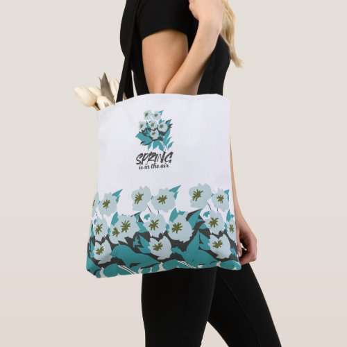 Spring Bouquet Charm _ Spring is in the Air Floral Tote Bag