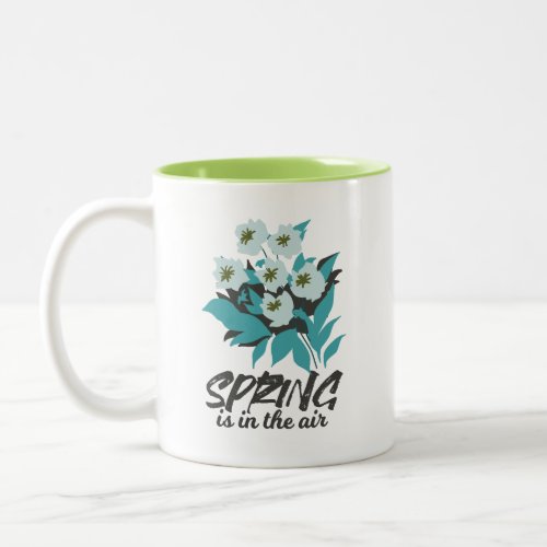 Spring Bouquet Charm _ Spring is in the Air Floral Two_Tone Coffee Mug
