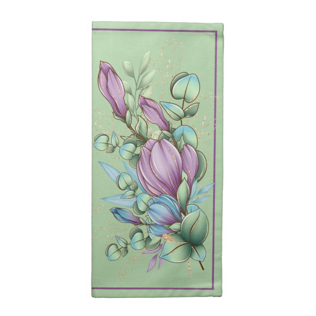 Spring Bouquet  Cloth Napkin (Half Fold)