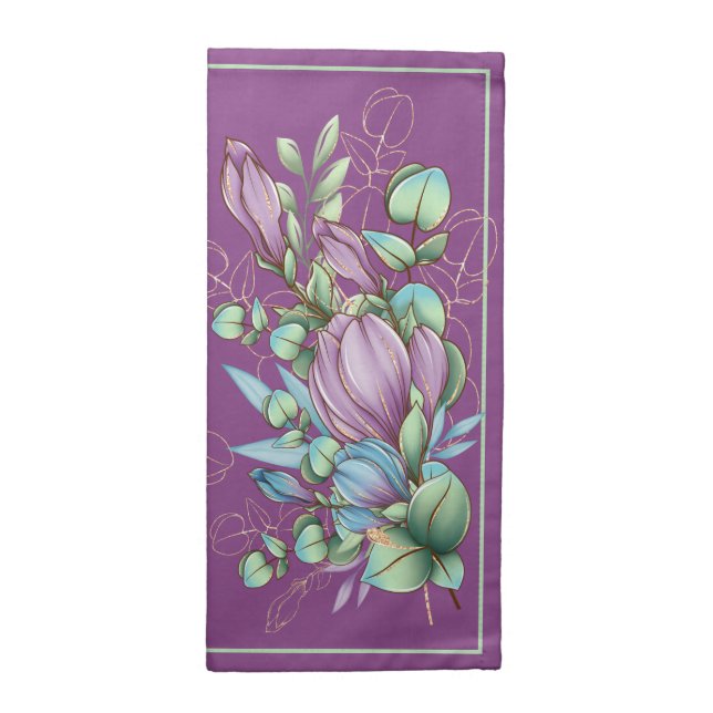 Spring Bouquet  Cloth Napkin (Half Fold)