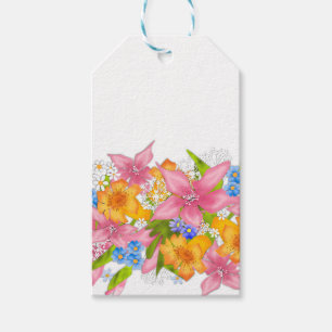 Spring bouquet gift tags