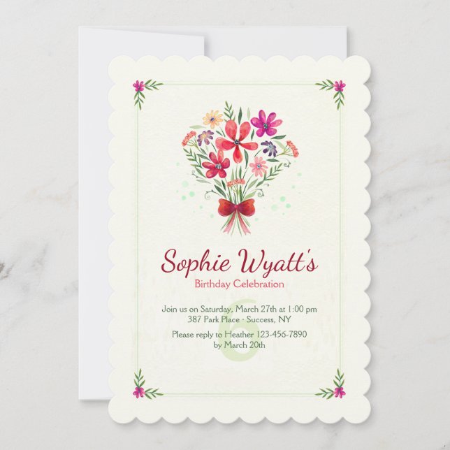 Spring Bouquet Invitation (Front)